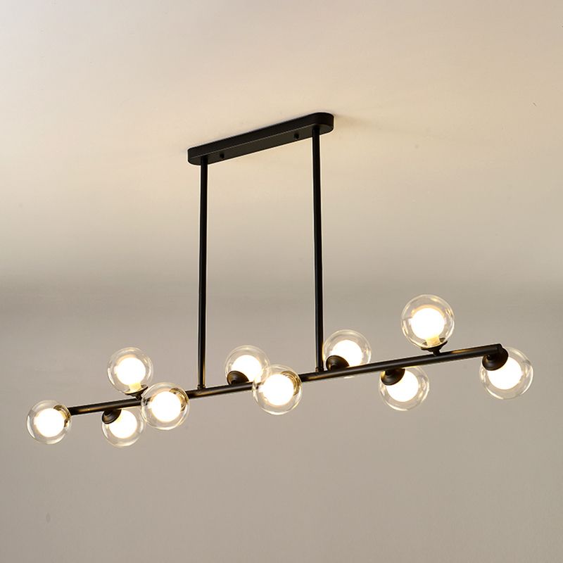 Contemporary Island Light Sphere Glass Island Chandelier Lights for Kitchen