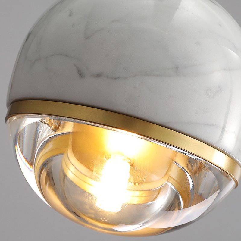 Modern Style Hanging Ceiling Light Global Suspension Pendant Light with Stone Shade