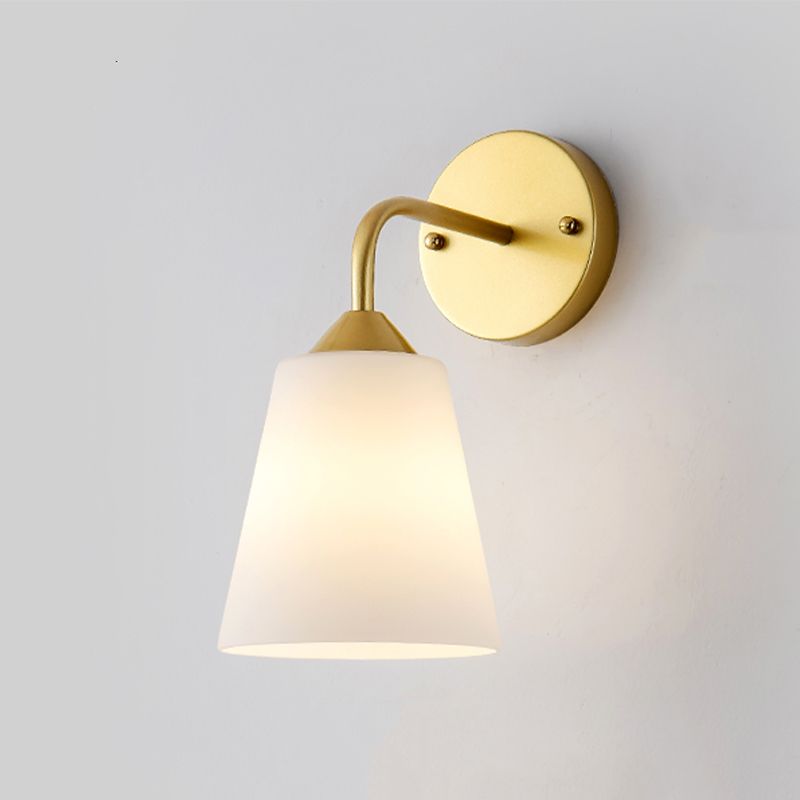 Postmodern Glass Wall Light Fixture Minimalist Wall Light Sconce for Bedroom