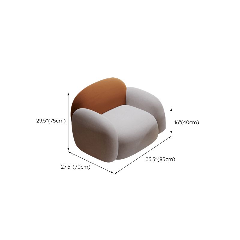 Tight Seat Faux Leather Settee Waterproof Sloped Arms Sofa for Living Room