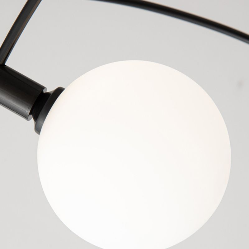 Ball Shape Glass Island Pendants Modern Style 5 Lights Island Pendant Lights