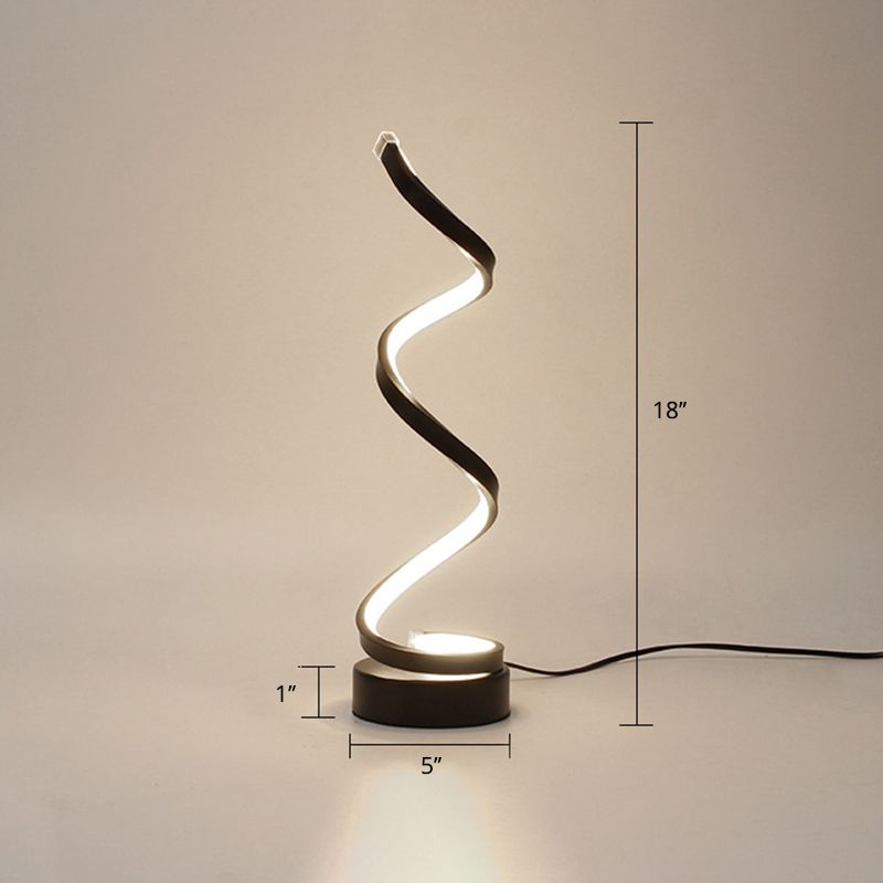 Aluminum Line Art Night Lighting Minimalism LED Accent Table Light for Living Room