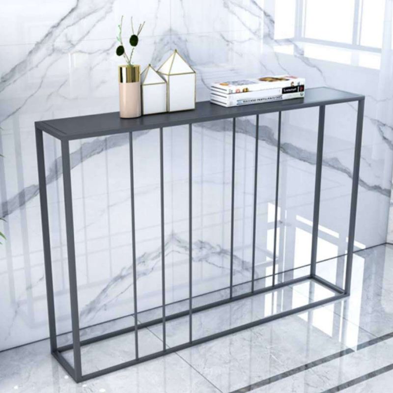 29.53" Tall Modern Accent Table Iron Console Table with 1 Shelf