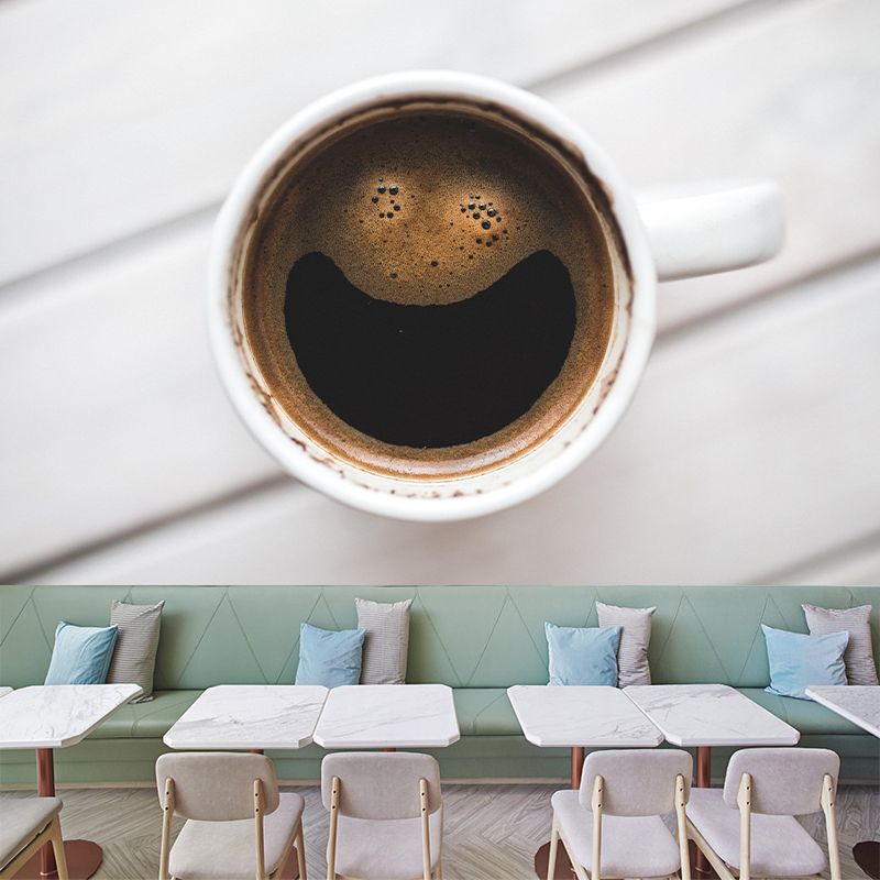 Coffee Mural Wallpaper Coffee Shop Waterproof Wall Covering, Made to Measure