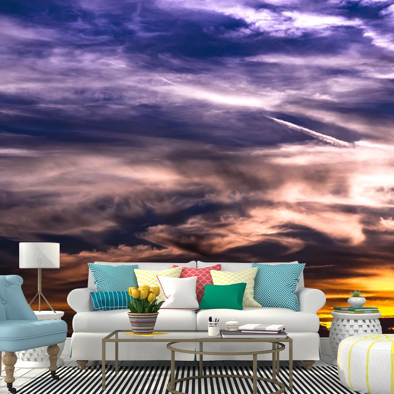 Customized Sky Landscapes Mural Wallpaper Horizontal Photography for Home