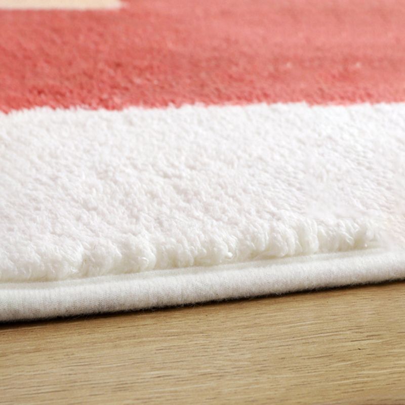 Beige Nordic Area Carpet Polyester Graphic Rug Non-Slip Backing Rug for Living Room