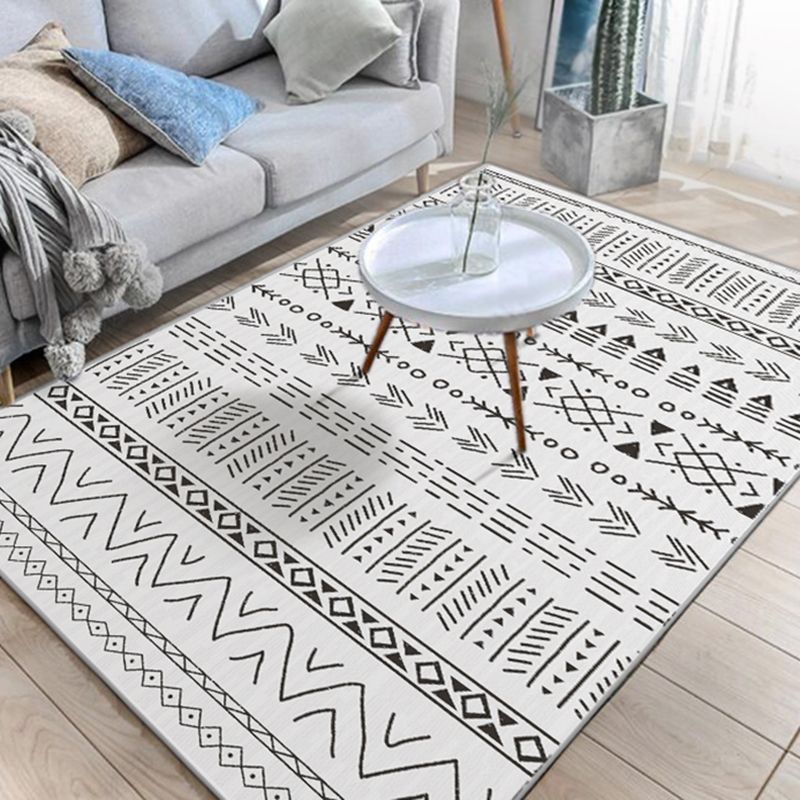 Vaste kleur Boheems binnen tapijt polyester tribaal patroon tapijt niet-slip rug tapijt voor woningdecoratie