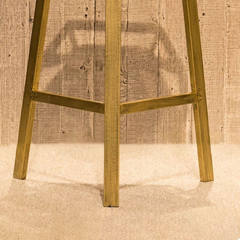 Modern Geometric Bar Stool Footrest Bristol Counter and Bar Stool with Iron Legs