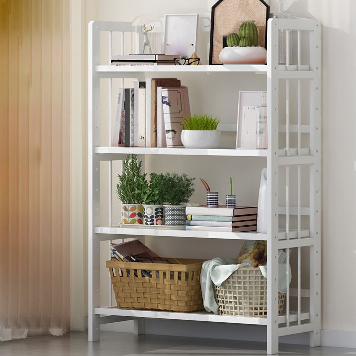 Bamboo Contemporary Bookshelf Etagere Shelf Bookcase with Shelves