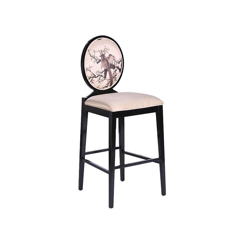 Industrial Solid Wood Bar Stools Living Room Counter Chairwith Footrest