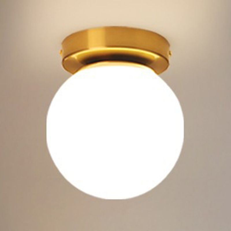 Modern Ceiling Flush Mount Light Simplicity White Glass Flush Lamp