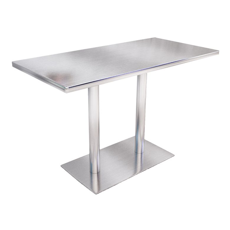 Industrial Style Dinner Table Stainless Steel Dining Site Table for Home