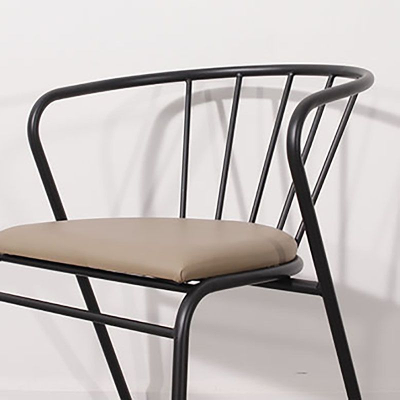 Contemporary Chairs Dining Arm Windsor Back Side Chairs with Metal Legs for Kitchen