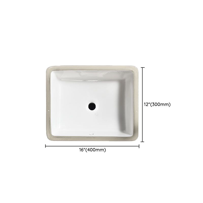 Contemporary Wash Stand Ceramic Metal Undermount Bathroom Sink