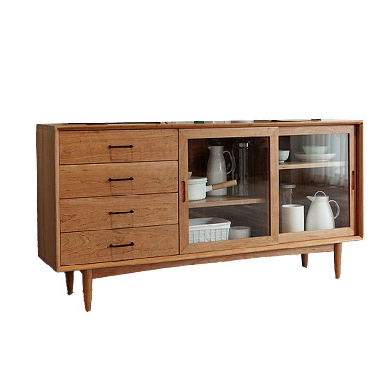 Modern Rectangle Cabinet Sliding Door Side Cabinet with Drawer