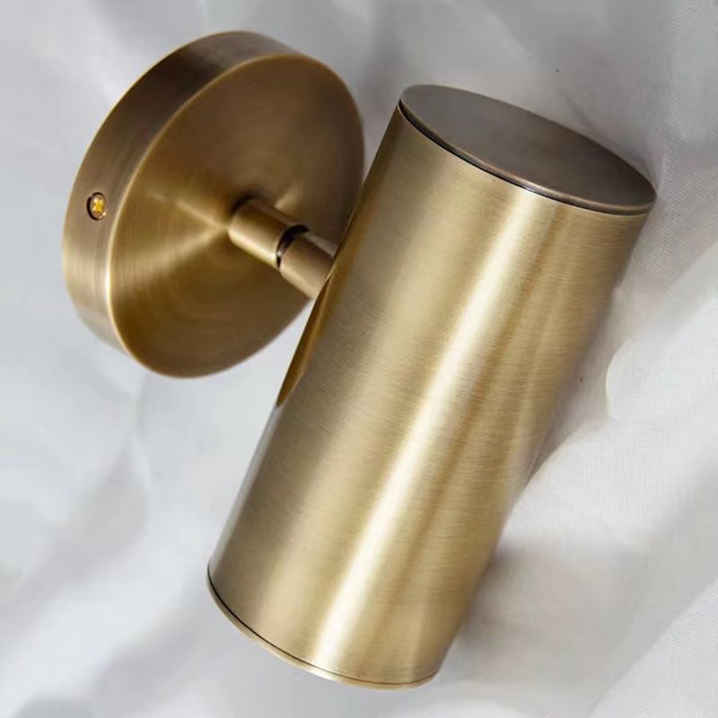 Modern Wall Sconce Cylinder Shape Wall Light with Metal Shade for Bedroom