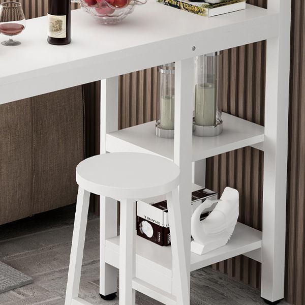 Metal Frame Contemporary Pub Table Matte Finish Manufactured Wood Bar Table