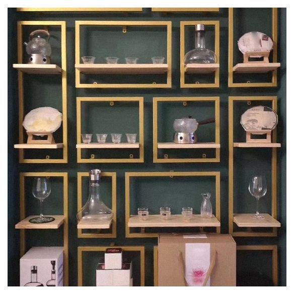 Wall Mounted Shelf Bookcase Industrial Metal and Wooden Bookshelf