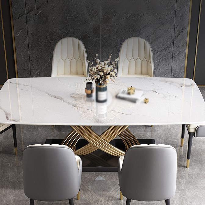 1/4/5/7 Pieces Minimalist Dining Set Sintered Stone Dining Room Set with Pedestal Base