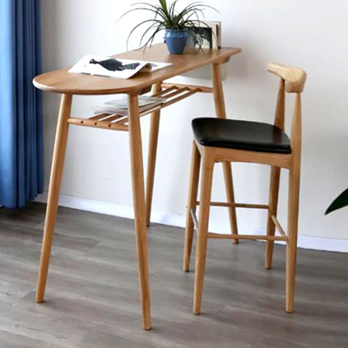 Solid Wood Pub Height Dining Table Contemporary Counter Height Table