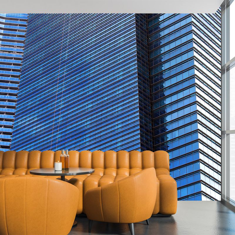 Modern Fashion City Building Murals Personalized Wall Decor for Meeting Room
