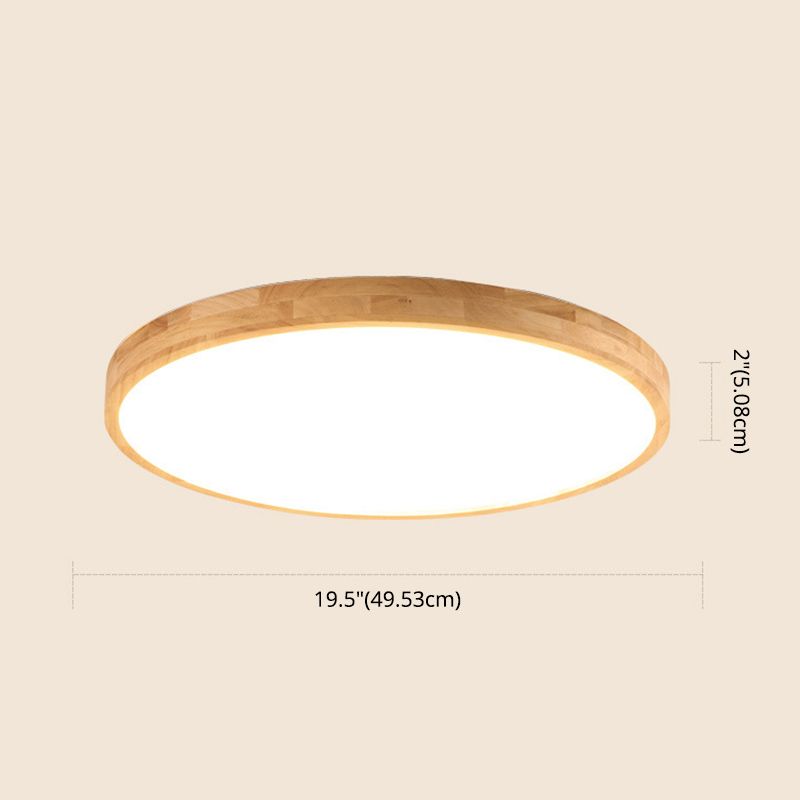 Lámpara de techo empotrada moderna, lámpara empotrada de madera