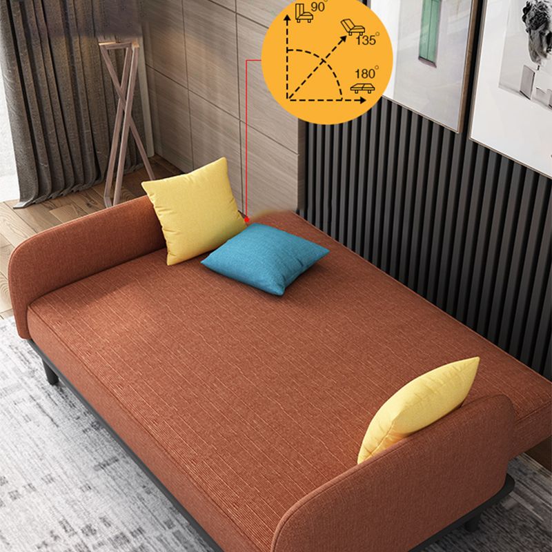 31.5" H Contemporary Cotton Blend Square Arm Convertible Sofa