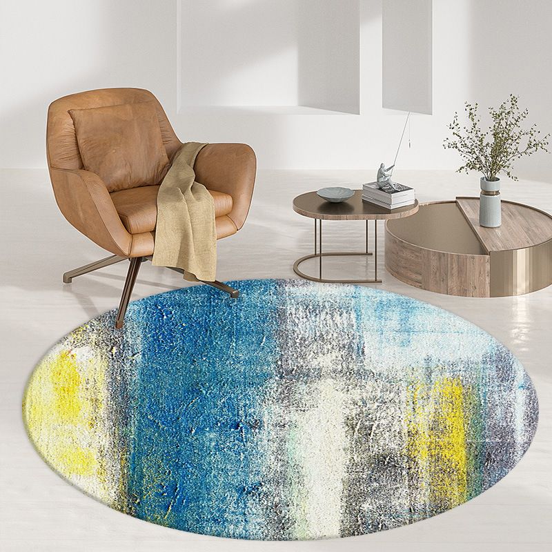 Grey Modern Rug Abstract Print Rug Washable Rug for Sitting Room