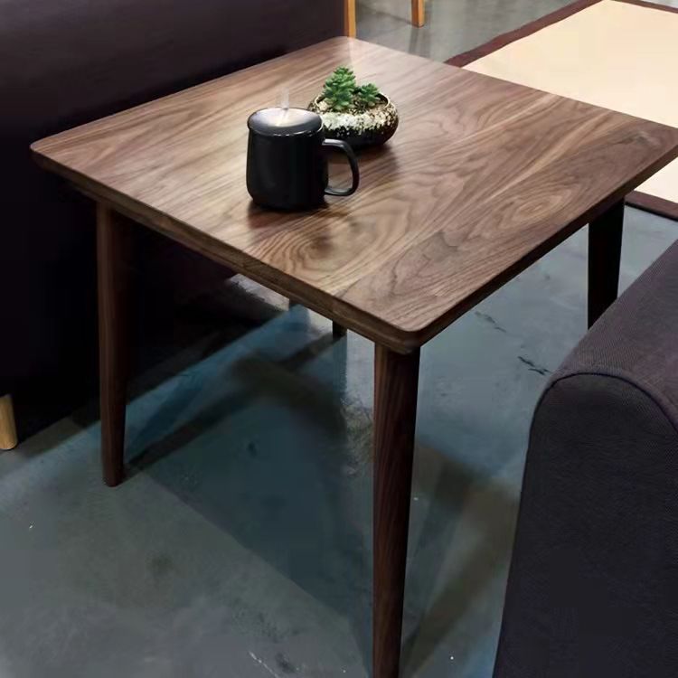 Cuadrado 4 patas mesa de comedor industrial mesa de color de madera con madera sólida de pino