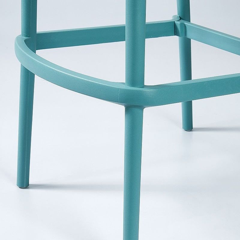 Contemporary Stackable Colorful Counter Stools Plastic Armless Indoor Bar Stool