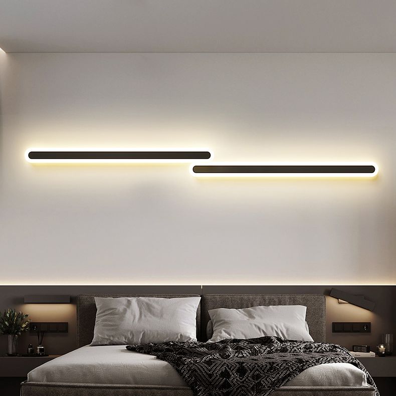 Modern Minimalist Style Linear Sconce Light Fixtures Acrylic Wall Lighting Ideas for Living Room