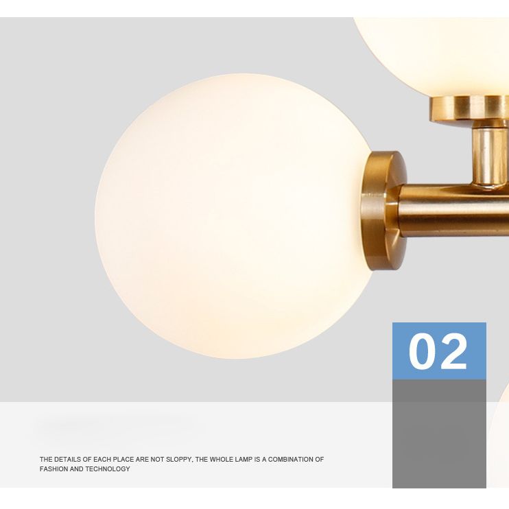 Molecule Island Lighting Fixture Nordic Style Glass Gold Island Chandelier Light