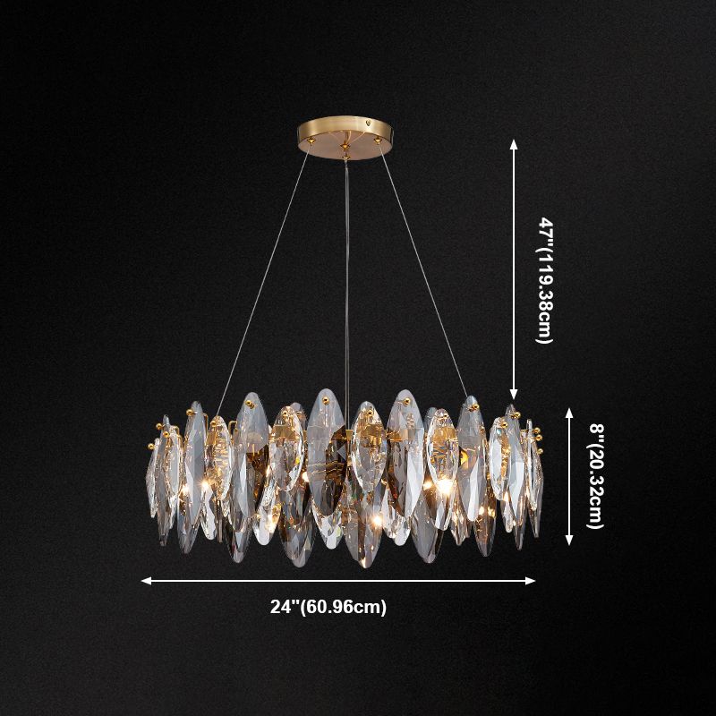 Luces de lámpara de cristal geométrica luces colgantes de cocina contemporáneas