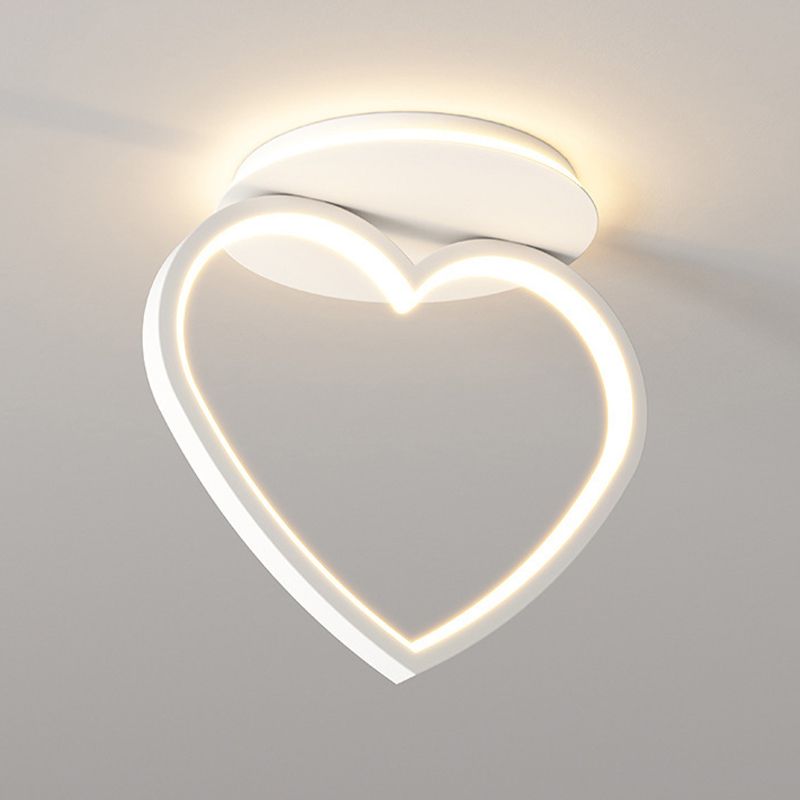 Contemporary White Ceiling Light LED Flush Mount Lighting for Living Room
