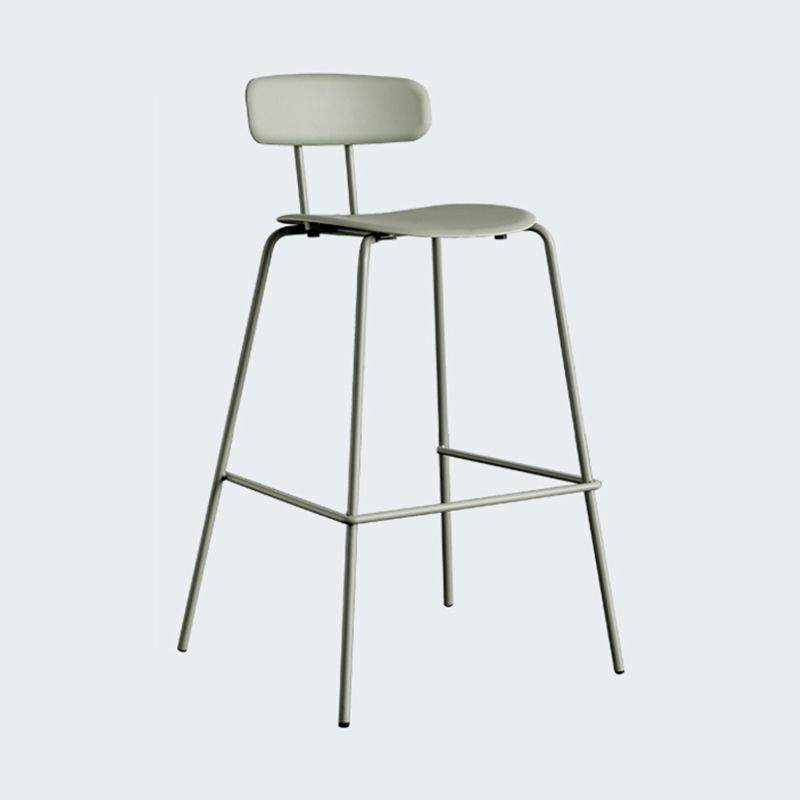 Modern Bar-stool Plastic Counter Bar Stool for Kitchen Bar with Metal Legs
