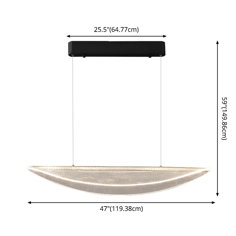 Luce isola a forma di foglia chiara semplicità acrilica a sospensione LED Light per sala da pranzo