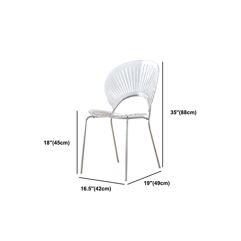 Modern Dining Room Set 1/2/5 Pcs Solid Wood Top Table with Acrylic Chairs