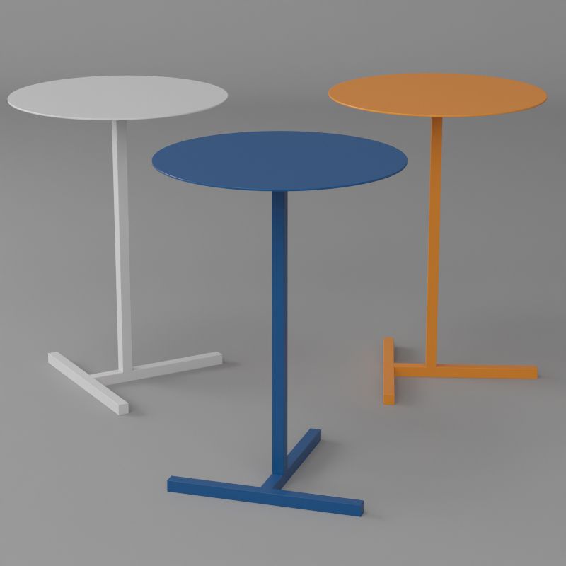 Mid-Century Round Side End Table Pedestal End Table for Living Room