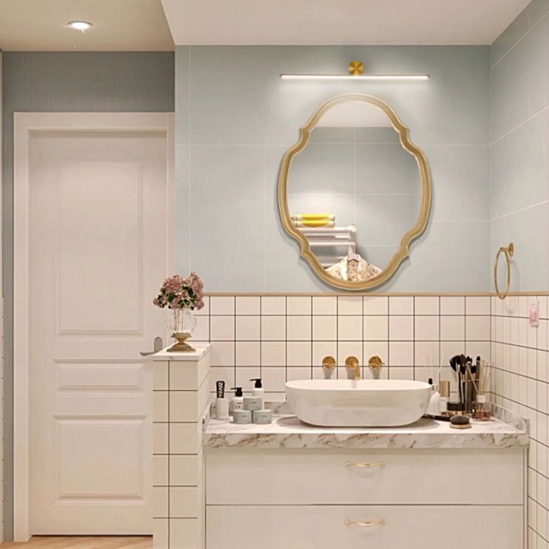 Lampe murale LED linéaire en aluminium dans la simplicité moderne Copper Copper Intérieur Lumière murale avec une teinte en silicone