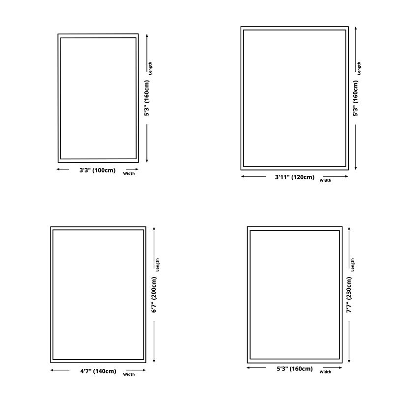 Boho Rug Boho-Chic Area Rug Polyester Easy Care Carpet for Bedroom