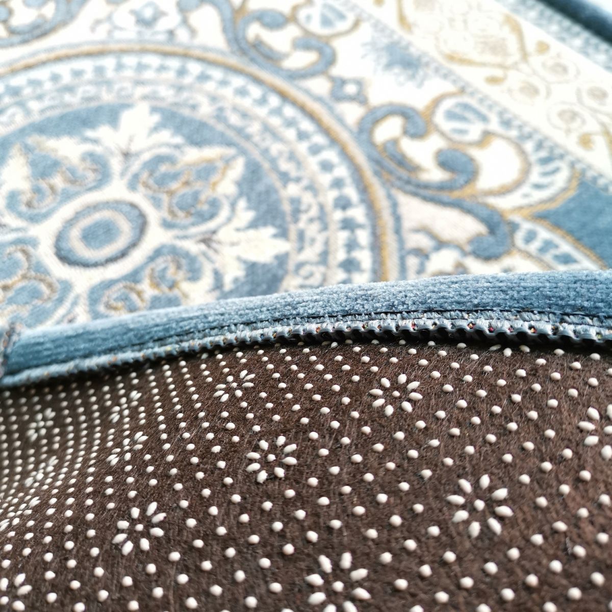 Vierkleuren vintage gebied tapijten polyester bloem tapijt niet-slip achterste binnenkap voor woonkamer