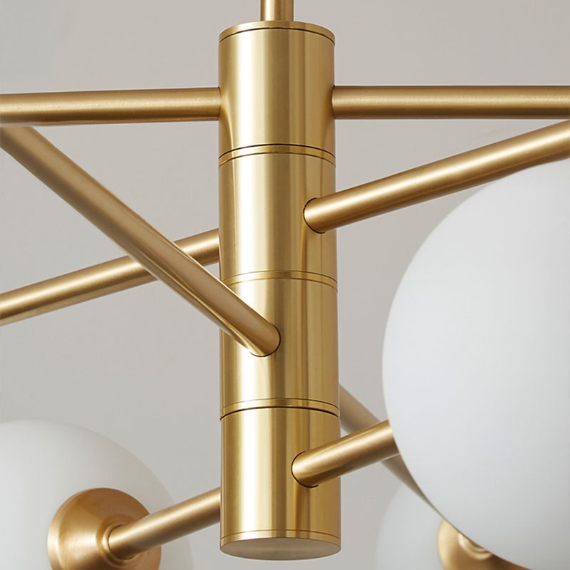 Contemporary Style Spherical Shape Chandelier Lights Glass 8 Light Chandelier Lighting