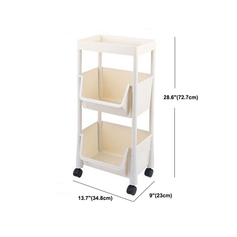 Modern Plastic Bookshelf Etagere Vertical Open Shelf Bookcase
