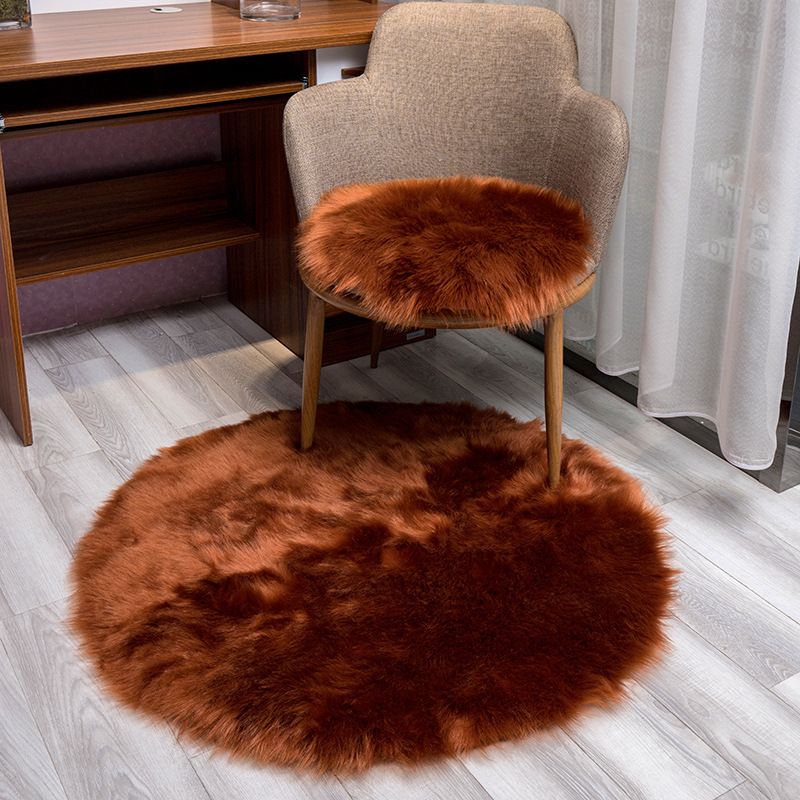 Einfachheit runder Teppich funky einfacher Bereich Teppich Polyester Shag Teppich mit rutschfestem Rücken