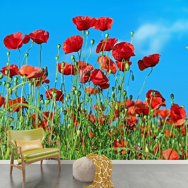 Photography Flower Mural Wallpaper Colorful Moisture Resistant Wallpaper