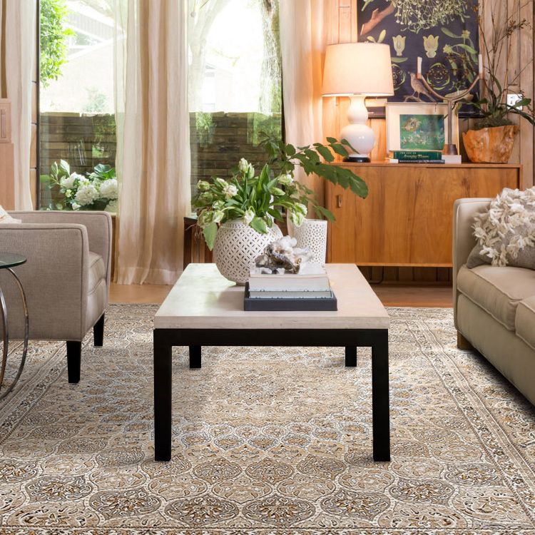 Luxus runder Druckbereich Teppich mehrfarbiger Olyester Teppich Anti-Rutsch-Rucks-Teppich für Wohnzimmer