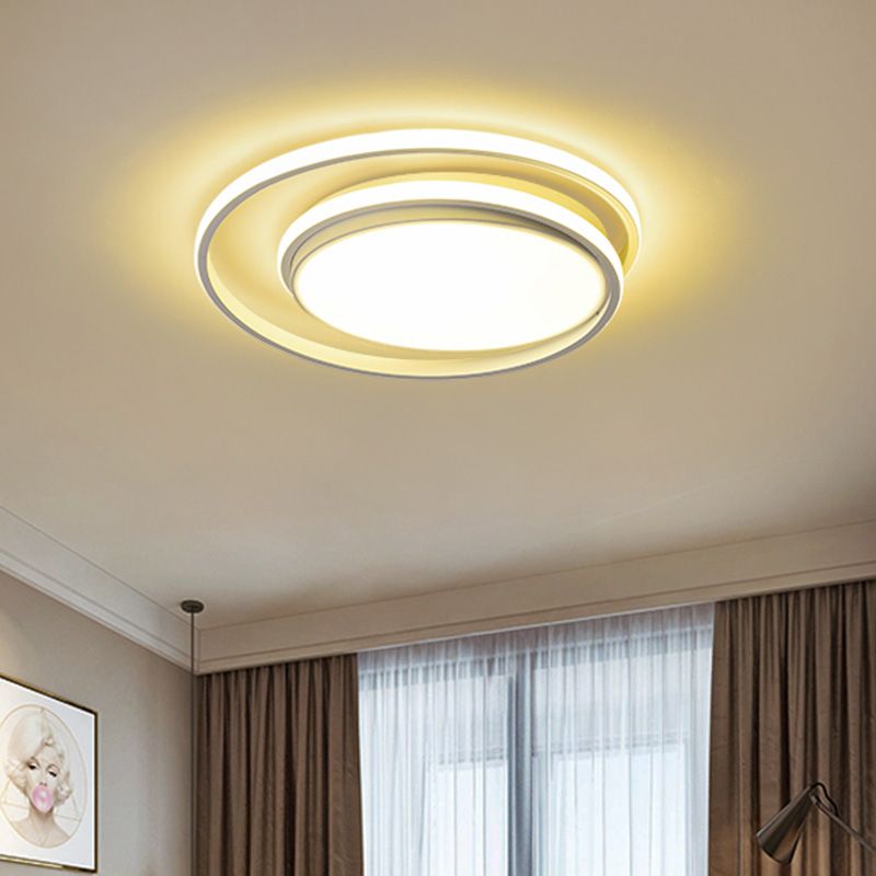 Intersecting Circles Shape LED Flush Mount Ceiling Lamp Fixture Modern Simplicity Acrylic Living Room Bedroom Lighting Fixture