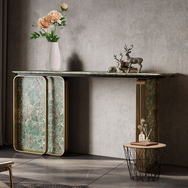 14 inch Wide Glam Accent Table Rectangle Shape Console Table for Hall