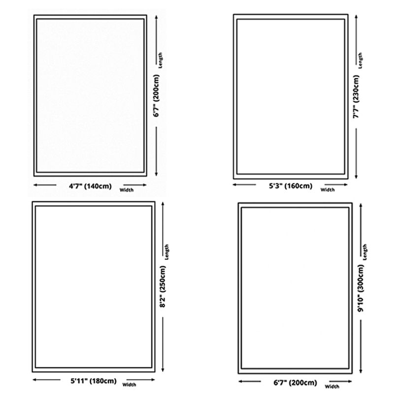 Modern Living Room Area Rug Geometric Pattern Polyester Area Carpet Non-Slip Backing Rug