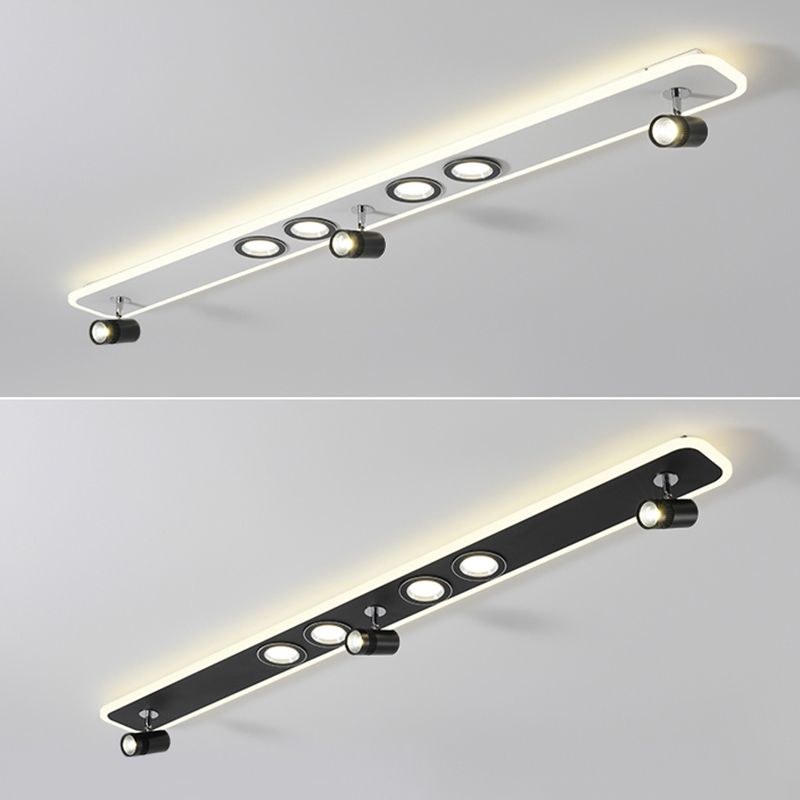 Ultradünne, quadratische, moderne LED-Deckenleuchte für die Unterputzmontage aus Metall für den Flur